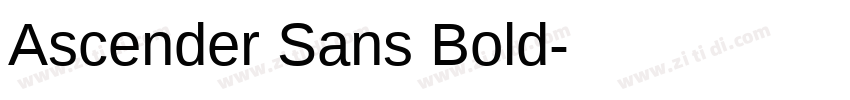 Ascender Sans Bold字体转换